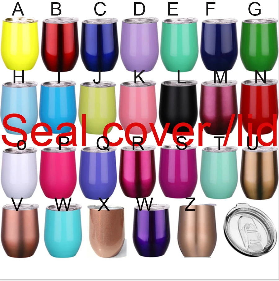 Wine Glasses 12oz Beer Thermos Cold Tumbler Egg Cup Beer Mug Double Wall Vacuum Insulated Water Cup Bar Drinkware With Seal Lid