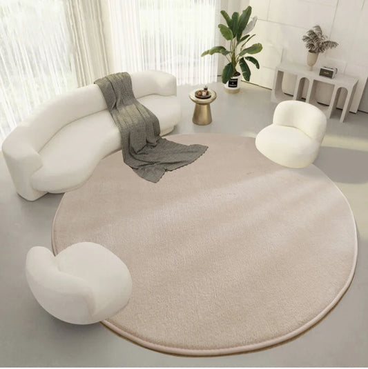 Coral Velvet Carpet Round For Modern Living Room Area Rug Solid Color Kids Bedroom Play Mat Silent and Moisture-proof Rugs Gray 10 sold